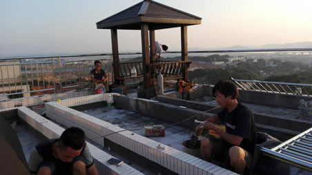 新型屋頂花園施工實(shí)景圖2